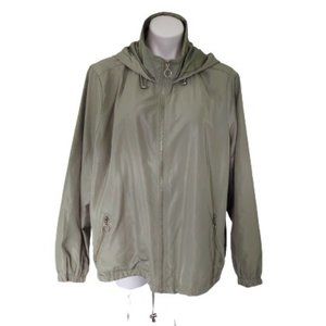 NWT Caribbean Joe Wind Breaker Jacket,Green, Size 2X